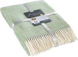 Wolldecke GÖZZE "Fransendecke Janne", grün (mint), B:150cm L:200cm, Wolle, Wohndecken, mit Fransen