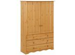 Wäscheschrank HOME AFFAIRE "Minik", beige (natur gebeizt, gewachst), B:95cm H:140cm T:35cm, Massivholz, Schränke, aus schönem massivem Kiefernholz, in unterschiedlichen Farbvarianten