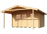 Gartenhaus WEKA "111 A Gr.2, 28 mm", beige (naturbelassen), Fußboden im Gartenhaus, ohne Rück- und Seitenwand, ohne Dacheindeckung, Massivholz, Gartenhäuser, Gartenhaus
