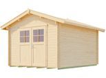 Gartenhaus WEKA "Premium28 natur", beige (naturbelassen), Fußboden im Gartenhaus, ohne Rück- und Seitenwand, ohne Dacheindeckung, Massivholz, Gartenhäuser, Gartenhaus