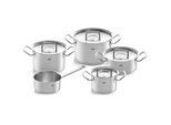 Fissler Kochtopfset , Silberfarben , Metall , 5-teilig , 16 cm,20 cm,16 cm , Made in Germany , backofengeeignet , Kochgeschirr, Töpfe, Topfsets