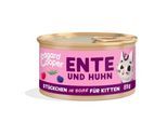 Edgard & Cooper Nassfutter Katze Kitten Stückchen in Soße Ente und Huhn 18x85 g