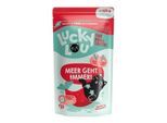 Lucky Lou Nassfutter Katze Adult Thunfisch, Geflügel 16x125 g