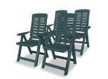 vidaXL Garten-Liegestühle 4 Stk. Kunststoff Grün
