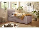 Boxspringbett ED EXCITING DESIGN "Bolivia", rosa, B:123cm L:220cm, 92% Polyester, 8% Nylon, Komplettbetten, Boxspringbett, harte Seite mit Kokosmatte, weiche Seite mit Filzabdeckung