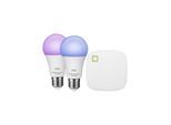Adurosmart Startpakke 2 E27 RGB + Bridge 16mill. farver 2200-6500k ZigBee