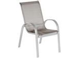Gartensessel 2er-Set stapelbar Amalfi Metall/Textil