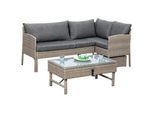 Loungegarnitur Viletta in Steinbeige