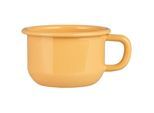 IB Laursen Tasse Emaille flach, 11.5 x 9.5 x 6 cm, gelb