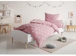 Lüttenhütt Kinderbettwäsche »CUDDLEE«, in vielen Designs: Dino,Einhorn,Weltraum,Baustelle,Herz,Trecker,Safari
