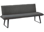 Polsterbank NIEHOFF SITZMÖBEL "Solo", grau (anthrazit, schwarz), B:180cm H:89cm T:67cm, 100% PES, Sitzbänke, Polsterbank, mit Micro-Federkern, Bouclé, Gestell Kufe, verschiedene Maße, Sh 49cm