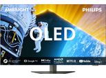 PHILIPS OLED-Fernseher, G (A-G), schwarz (metallrahmen), 48, Fernseher