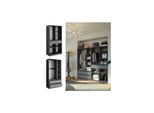 Vicco Kleiderschrank Elmo Anthrazit 100 x 200 cm Set mit 2 Teile