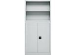 Schäfer Shop Select Aufsatzregal MS, 2 OH, B 950 x T 400 x H 800 mm, Stahlblech, Lichtgrau
