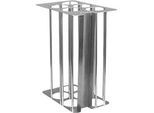 BonTon Bechereinsatz für Circubin 40 L, Aluminium, 5 Löcher Ø 82 mm, Einwurföffnung für Rührstäbchen, alusilber