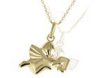 Kette mit Anhänger GOLDMAID "375 Gelbgold Glänzend Engel", gelb, Halsketten, Damen, 45cm, Gold, L: 45 B: 13mm, glänzend, B:13mm