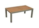 Gardenson Gartentisch , Beige , Metall, Kunststoff , Akazie , massiv , rechteckig , eckig , 100x74x180-240 cm , ausziehbar , Gartenmöbel, Gartentische, Gartentische Ausziehbar