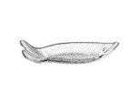 Leonardo Fischteller , Transparent , Glas , Fisch , 25x4x9.40 cm , lebensmittelecht , Geschirr, Teller, Barbecue-Teller & Spezialteller
