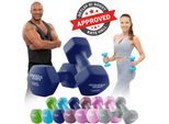 Miweba Sports Gymnastikhanteln 2er-Set NKH100, bodenschonend, 0,5-10 kg, Anti-Rutsch-Oberfläche (Königsblau, 2x 10,0 Kg)