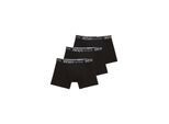 TOM TAILOR DENIM Herren Boxershorts im 3er-Pack, schwarz, Uni, Gr. M
