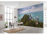 Fototapete KOMAR "Digitaldruck Vlies - Stormy Sea - Größe 400 x 250 cm", bunt (blau,grün), Rollen:, Vlies, Tapeten, Wohnzimmer, Schlafzimmer