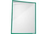 Infotasche, magnetisch, PET-Folie, A4 hoch/quer, grün, 5 Stück