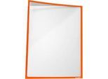 Infotasche, magnetisch, PET-Folie, A4 hoch/quer, orange, 5 Stück