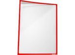 Infotasche, magnetisch, PET-Folie, A4 hoch/quer, rot, 5 Stück