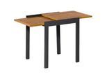 Gardenson Balkontisch , Graphitfarben, Naturfarben , Holz, Metall , Akazie , massiv , 65-130x75x65 cm , ausziehbar , Gartenmöbel, Gartentische, Balkontische