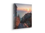 Komar Leinwandbild »Lighthouse - Grösse 40 x 40 cm«, Baum-Blätter-Natur-Berge-Blumen-Foto-Jahreszeiten-Landschaft-Meer-Strand-Palmen, (Packung, 1 St.), Keilrahmenbild mi Echtholzrahmen