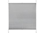 Plissee Solid Crash Silber ohne Bohren/verspannt