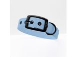 THE DOG IDEA Biothane Halsband Hellblau Schwarz XXL