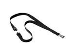 Textilband Soft Colour, mit Karabiner, B 15 x L 440 mm, 10 Stück, schwarz
