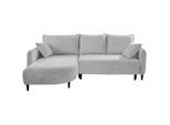 Mid.you Ecksofa , Hellgrau , Textil , Kiefer , Hartholz , Füllung: Polyurethan (PUR),Polyurethan (Pur) , Ottomane links, L-Form , 244x165 cm , Made in Eu , Liegefunktion, Rücken echt , Wohnzimmer, Sofas & Couches, Wohnlandschaften, Ecksofas