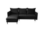 Mid.you Ecksofa , Schwarz , Textil , Füllung: Polyurethan (PUR),Polyurethan (Pur) , seitenverkehrt montierbar, L-Form , 235x170 cm , Made in Eu , Liegefunktion , Wohnzimmer, Sofas & Couches, Wohnlandschaften, Ecksofas