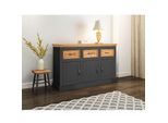 Home affaire Sideboard "Selma" Kommode aus massivem Kiefernholz, Breite 145 cm