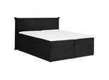 Welnova Boxspringbett , Schwarz , Textil , H3 + H5 , 7-Zonen , Höhe ca. 17 cm , 180x200 cm , gepolstertes Kopfteil, in verschiedenen Größen erhältlich, Härtegradauswahl , Schlafzimmer, Betten, Boxspringbetten