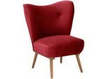 Max Winzer Sessel , Rot , Textil , Buche , massiv , 74x72x90 cm , Goldenes M, Made in Germany , Wohnzimmer, Sessel, Sonstige Sessel