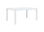 vidaXL Gartentisch Weiß 150x90x72 cm Kunststoff Rattan-Optik