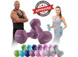 Miweba Sports Gymnastikhanteln 2er-Set NKH100, bodenschonend, 0,5-10 kg, Anti-Rutsch-Oberfläche (Lila, 2x 5,0 Kg)