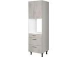 Nobilia Geräteumbauschrank , Hellgrau , Metall , 1 Fächer , 3 Schubladen , nur wie online abgebildet bestellbar , 60x216.6x58 cm , Blauer Engel, Pefc, Goldenes M, Made in Germany, DGM-Klimapakt , Küchen, Küchenmöbel, Küchenschränke, Geräteumbauschränke