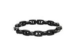 Zeeme Stainless Steel Armband Edelstahl matt glanz schwarz 23,5cm lang