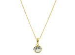 Fascination by Ellen K. Anhänger mit Kette 585/- Gelbgold Blautopas