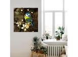 Artland Wandbild »Blaumeise auf Kirschzweig«, Vögel, (1 St.), als Alubild, Outdoorbild, Leinwandbild, Poster in verschied....