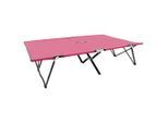 vidaXL Doppelliege Klappbar Rosa Stahl