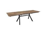 Celina Home Esstisch , Schwarz, Eiche dunkel , Metall, Holzwerkstoff , rechteckig , Y-Form , 95x76x160-260 cm , ausziehbar, in verschiedenen Größen erhältlich, in verschiedenen Holzdekoren erhältlich , Esszimmer, Esstische, Esstische ausziehbar
