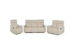 P & B Sitzgarnitur , Beige , Textil , 3-teilig , 72x102x85.5 cm , Relaxfunktion , Wohnzimmer, Sofas & Couches, Sitzgarnituren