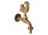 KIRCHHOFF Wasserhahn Garten Gockel, Außenwasserhahn mit Schlauchverbinder 1/2", Wasserhahn aussen mit Schlauchverschraubung