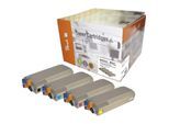 Peach O4196-3005-8 4 Toner (bk, c/m/y) ersetzt Sharp, OKI No. 4196-3005-8, 41963005-3008 für z.B. OKI C 7100, OKI C 7100 N, OKI C 7300 (wiederaufbereitet)