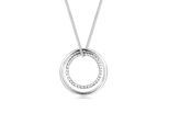 Kette mit Anhänger ELLI "Kreis 925 Sterling Silber Bicolor", silber, Halsketten, Damen, 80, ohne Stein, Silber 925 (Sterlingsilber), L: 80